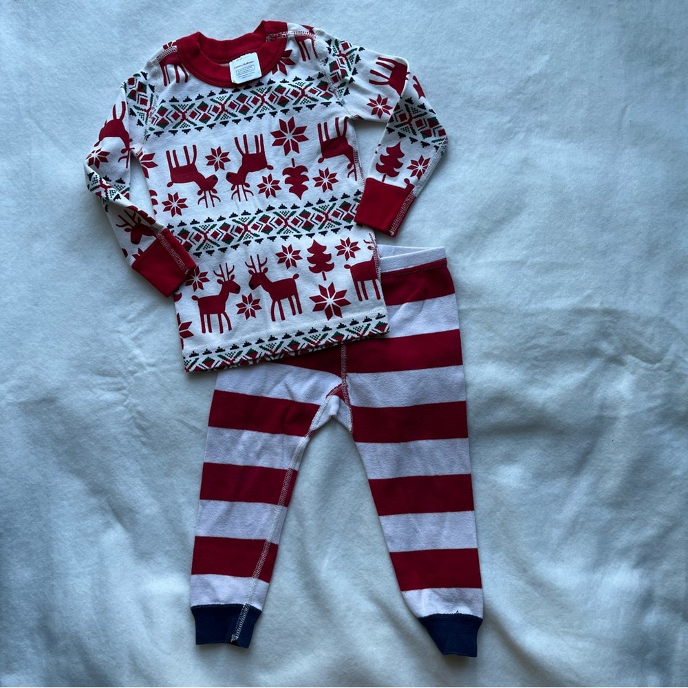 Hanna‎ Andersson Mismatched 2T Red Pajama Set